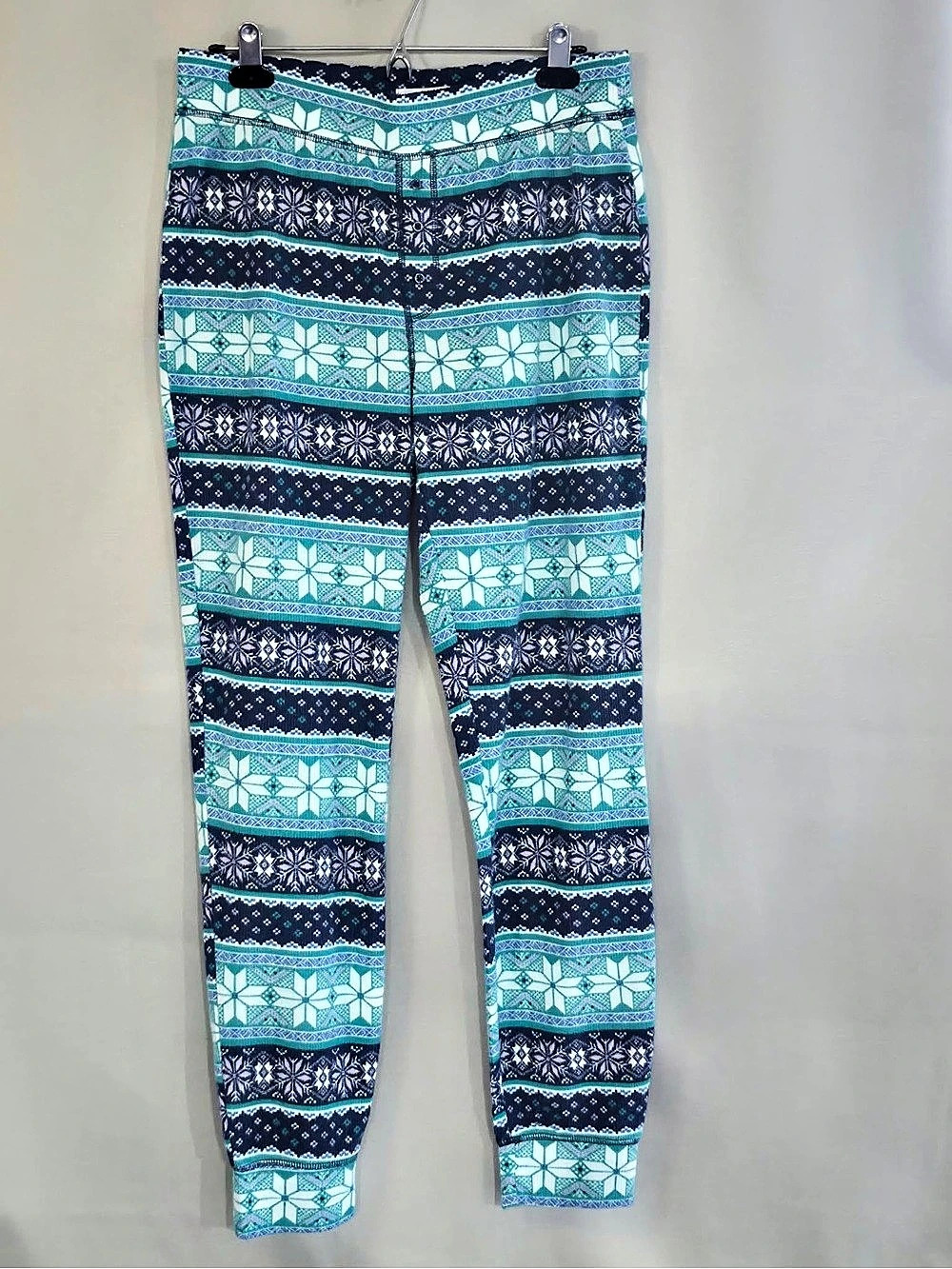 Geometric Print pant in Blue & White